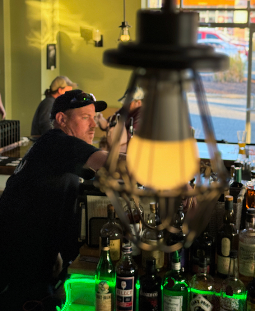 Bartender working behind the bar