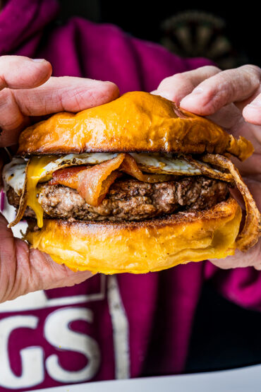 Close Up picture of new burger menu item